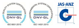 ISO 9001:2015 - ISO 14001:2015 certification by DNV